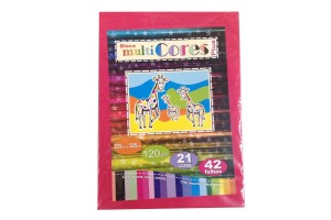 BLOCO MULTI CORES 42 FLS 120 GM 235X325