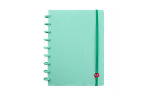 CADERNO POP DISC YUMMY COLORS MEDIO COR:VERDE MENTA