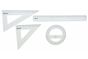 KIT ESCOLAR GEOMÉTRICO C/4 PCS 2 GRAU ACRINIL