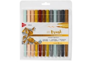 HIDROCOR TRIS VIBES BRUSH TONS ESCANDINAVOS 12 CORES